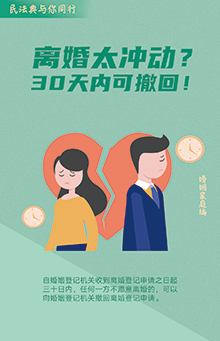 離婚太沖動(dòng)30天內(nèi)可撤回